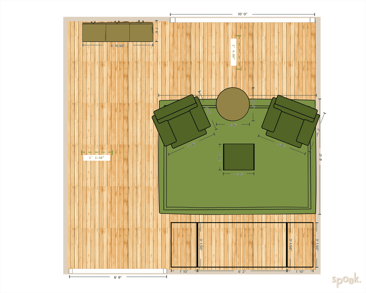 Living Room Layout designed by Angela Standish