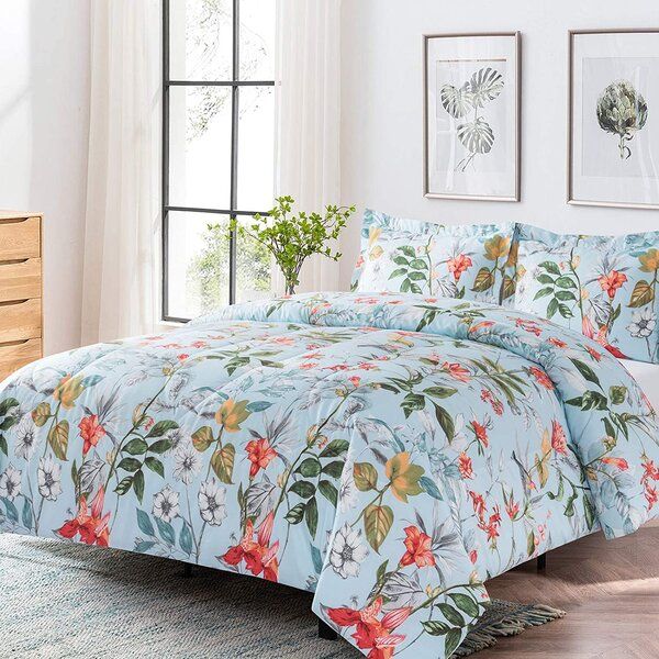 Tamar Blue/Green/Red Microfiber Comforter Set added by Sandy Schargel Interiors