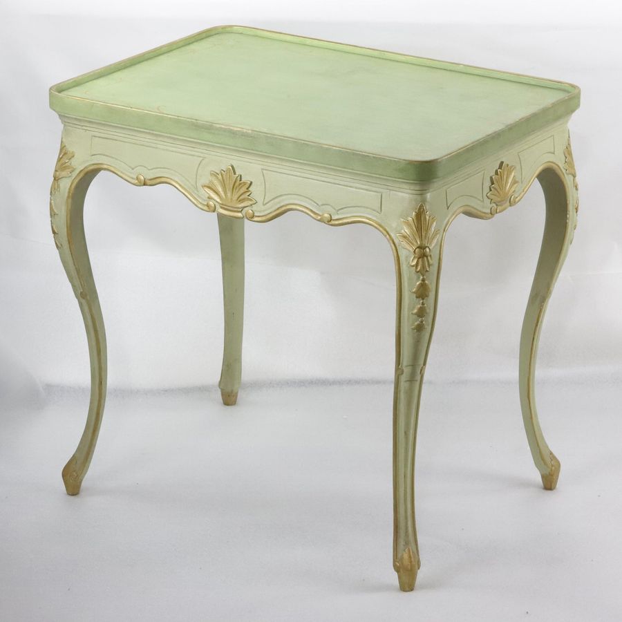 Vintage Mint Green English Hand Carved Side Table added by Joanna Fernandez