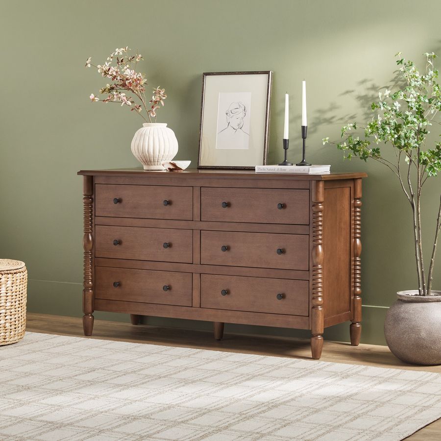 Traditional Vivienne 6-Drawer Easy Assembly Solid Wood Dresser added by Stephanie Anderson