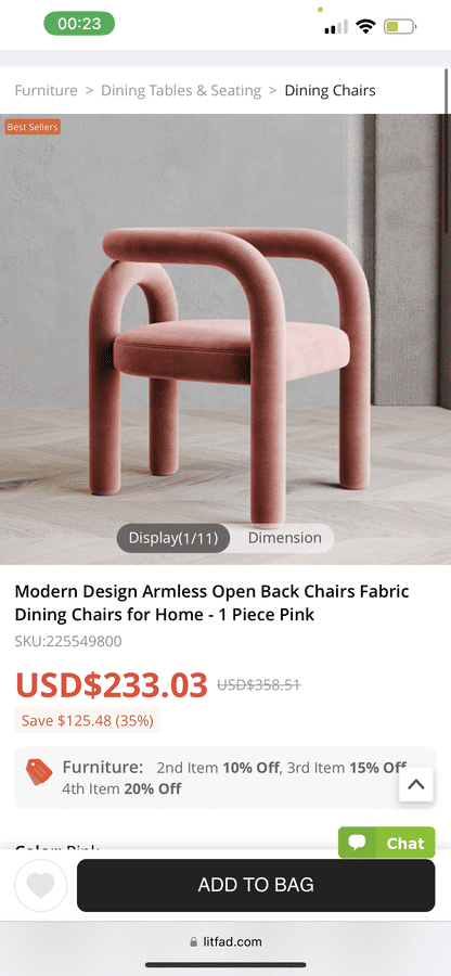 chair added by eve harper