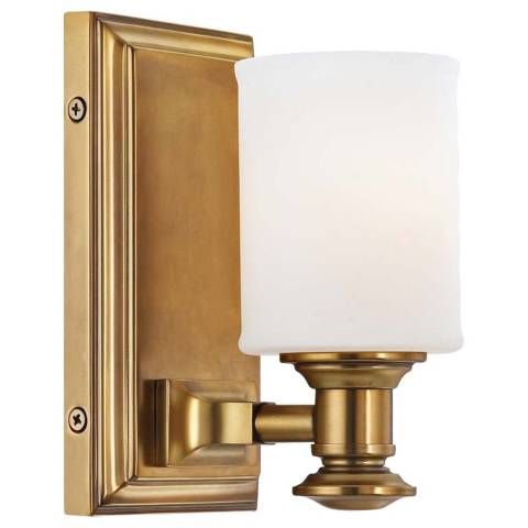 Harbour Point 4 3/4" Wide Liberty Gold Wall Sconce - #W6762 | Lamps Plus added by Heather Hamel