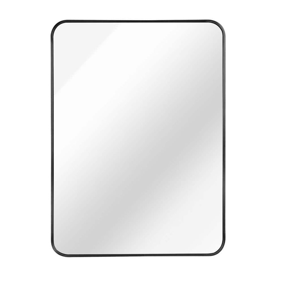 24 in. W x 32 in. H Rectangular Aluminum Framed Wall Mounted Mirror Vanity Mirror Living Room, Bedroom in Black WQQ-739 - The Home Depot added by Mary Alice Gajo