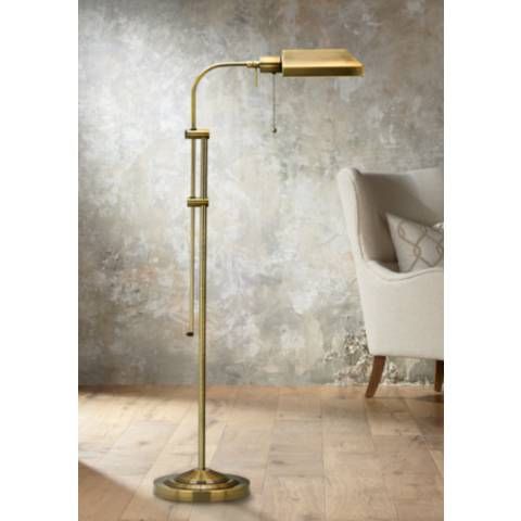 Cal Lighting Antique Brass Metal Adjustable Pharmacy Floor Lamp - #P9578 | Lamps Plus added by Katie Hoffman