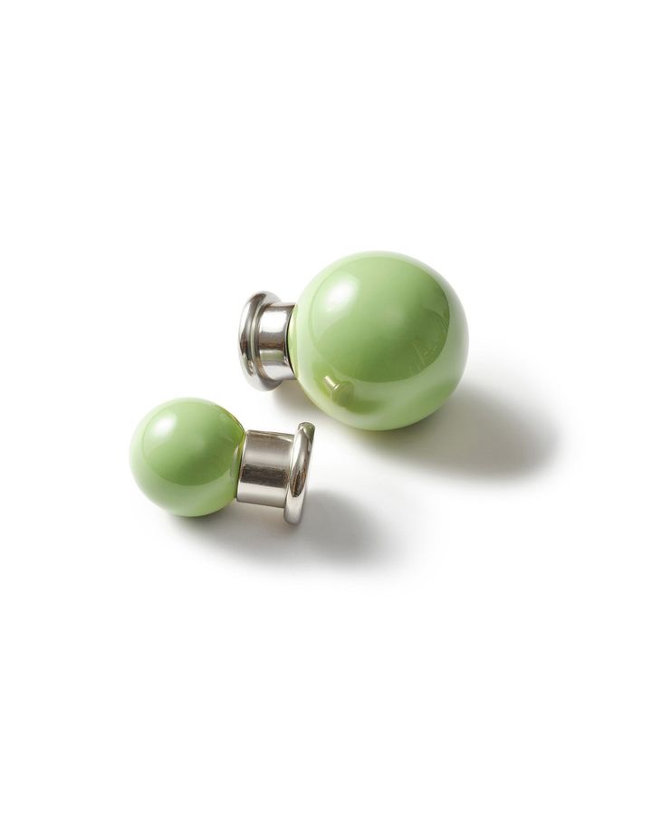 Coloured Knob, Pistachio, Nickel added by Alta Projects