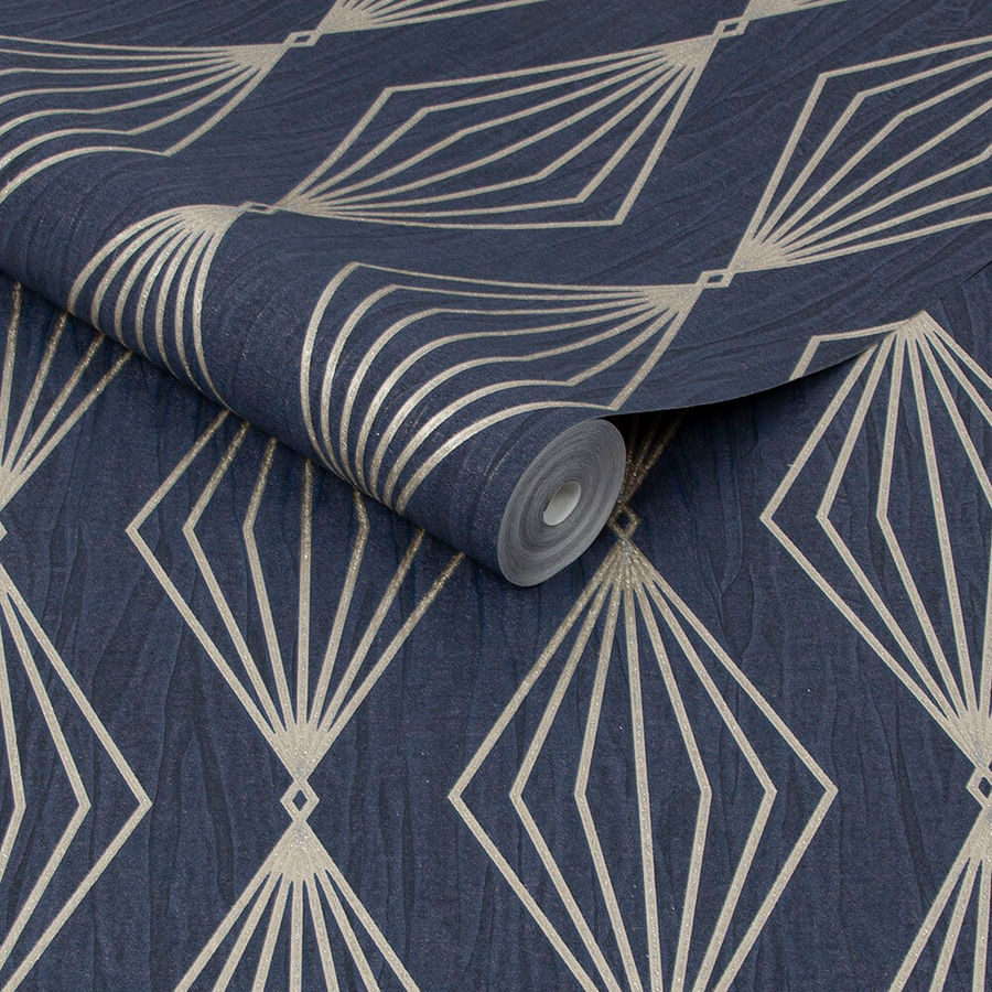 Marquise Geo by Boutique - Sapphire - Wallpaper : Wallpaper Direct added by Shelly Skoglund