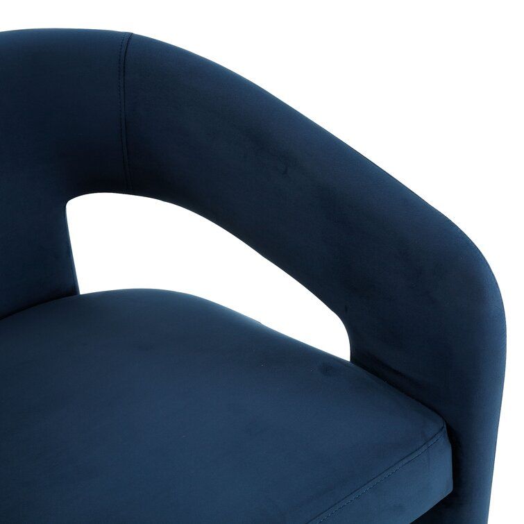 Ashlyn 28.5" W Velvet Armchair, Navy, 27.2"d added by Kate Lynn Nemett