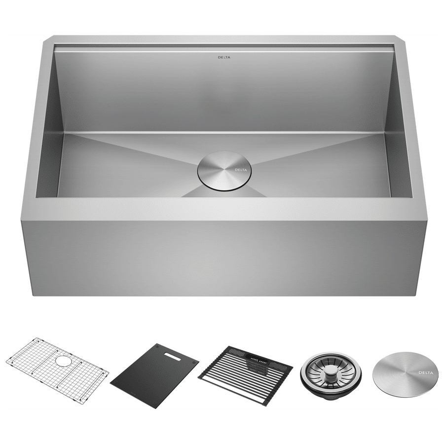 30” Workstation Undermount Single Bowl 16 Gauge Stainless Steel Farmhouse Apron Front Kitchen Sink with WorkFlow™ Ledge and Accessories
                                                
                                                in   Stainless Steel added by Makayla Nutt