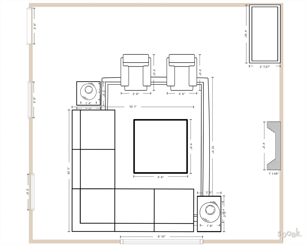 Family Room Plan designed by Kelley Shifflett