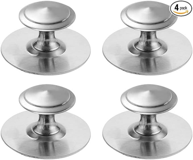 CcHhyyt 4 Pack Self-Stick Cabinet Handle, Silver, Stainless Steel added by Rachel Fedorov