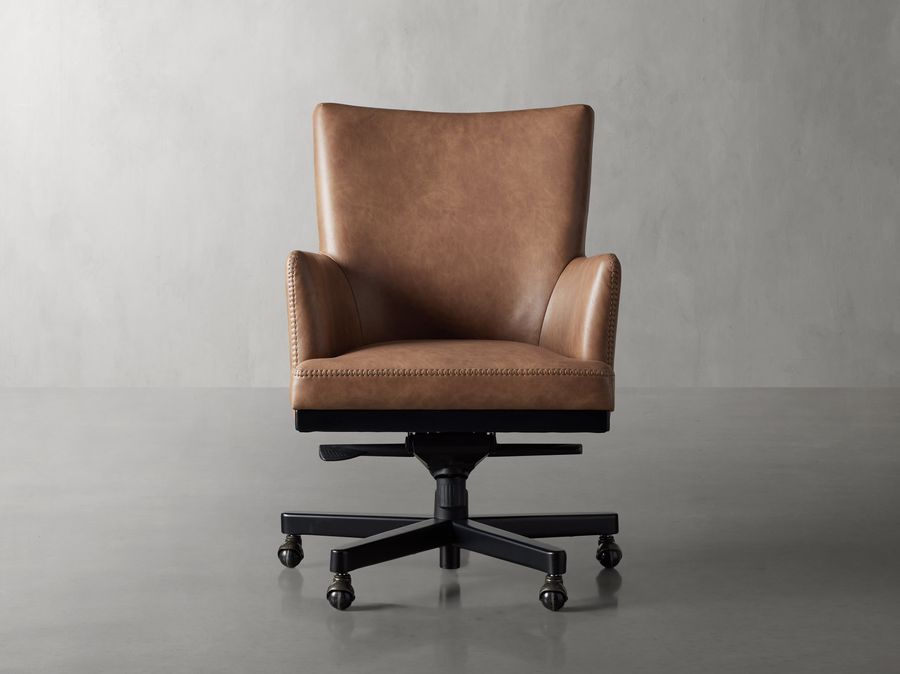 Sobel Faux Leather Desk Chair added by Parker Home + Design