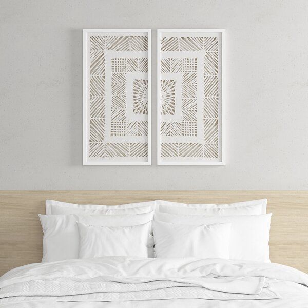 Framed Geometric Rice Paper Panel Shadowbox Wall Décor added by erika grossman