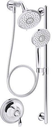 Kohler Kohler Forté Performance Showering Kit, 1.75 GPM Multifunction Showerhead and Handshower Package, Three Spray Settings | Wayfair added by Emma Ingalls