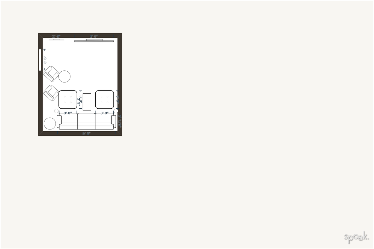 Living Room Plan designed by Katie Greenfield