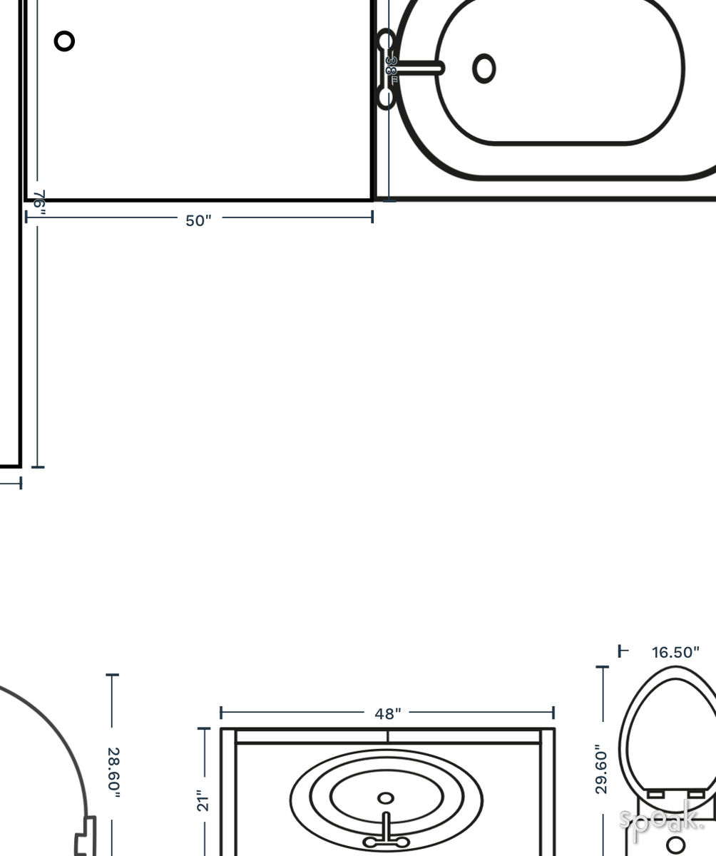 Bathroom Layout designed by Natalie Miles