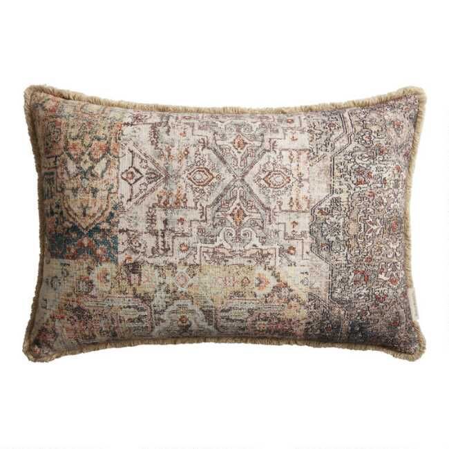 Oversized Pink Multicolor Carpet Print Lumbar Pillow added by Melissa Fraum