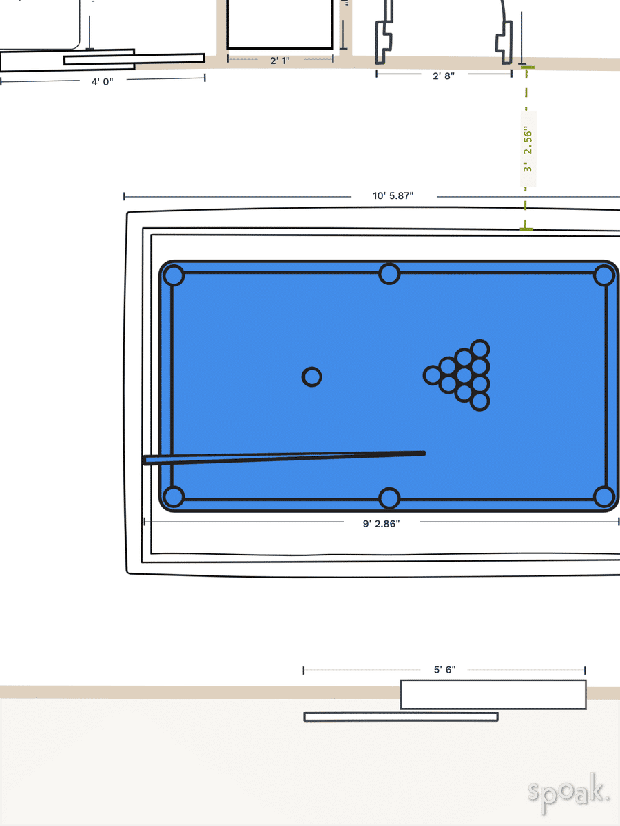 Game Room Plan designed by Cara Fitzwater