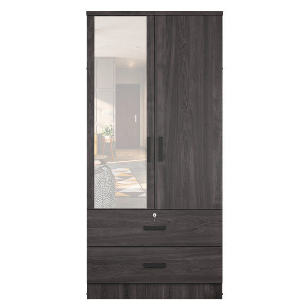 Dragone Mirrored 2 Door Wardrobe & 2 Drawers added by sallie tyler