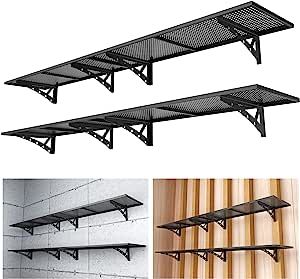 Sanhang 4Pack 1.3x4ft Garage Storage Wall Shelves, Wall Shelf Garage Storage Rack Floating Shelves (Black) added by Andrea Samano