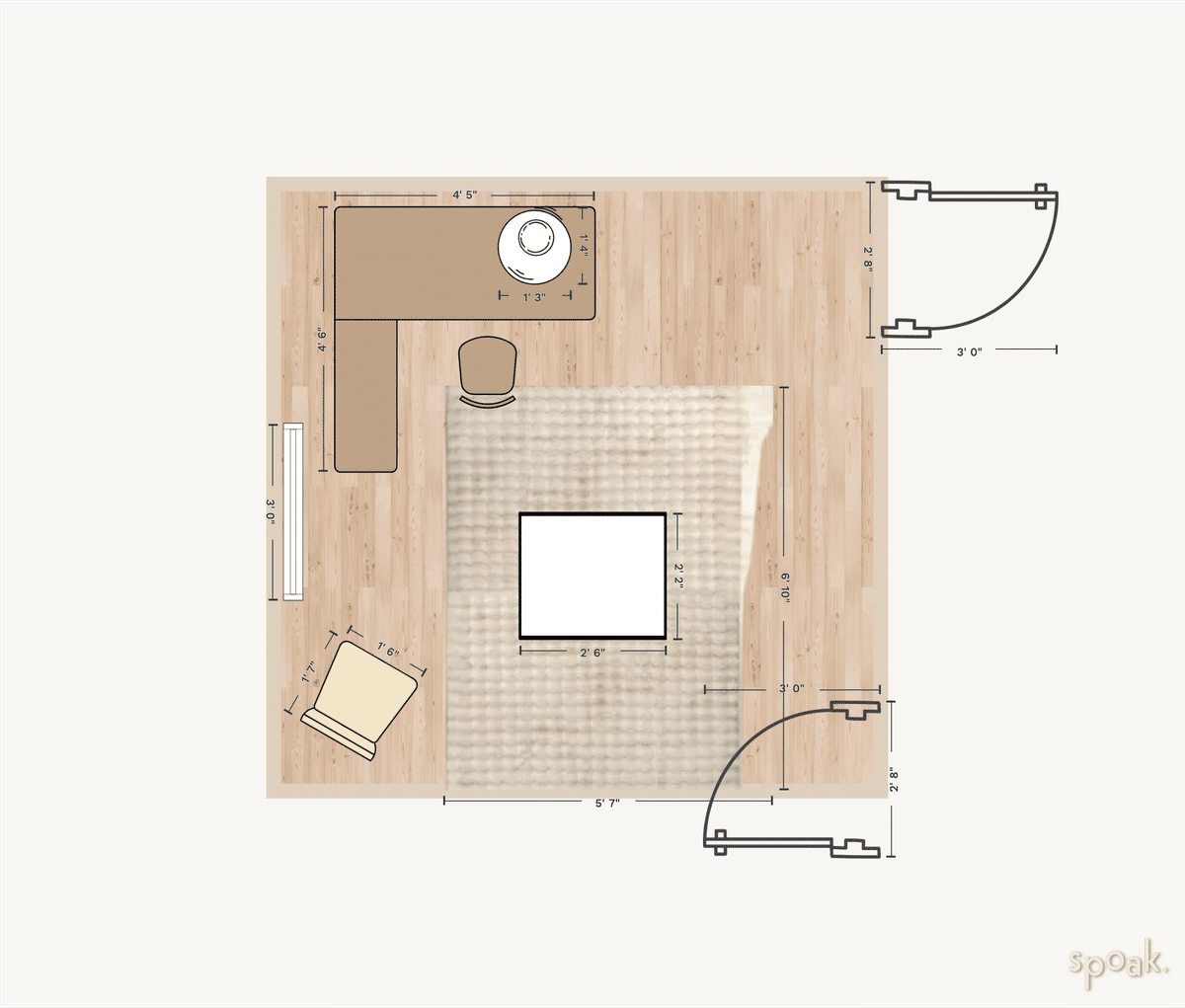 Bathroom Layout designed by Elissa Coughlin