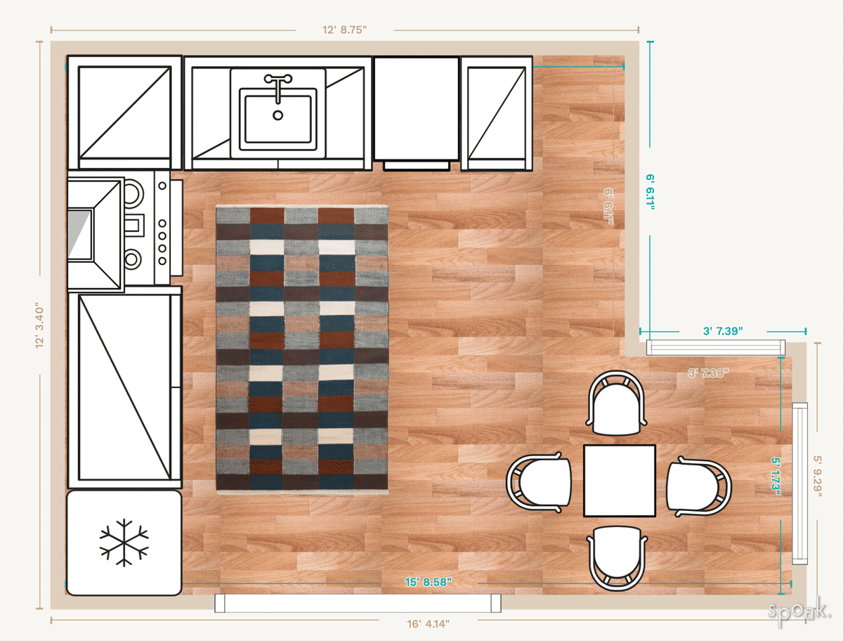 Kitchen Layout designed by Rakhi J