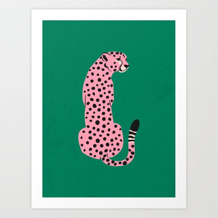 The Stare: Pink Cheetah Edition Art Print by ayeyokp added by Regan Decker