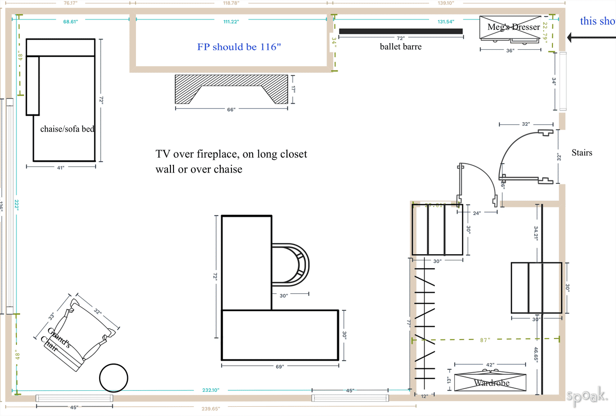 Small Living Room Layout designed by Kelsey Hymel