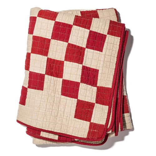 BasShu Patchwork Quilt Blanket - Red added by Catalina Boneo
