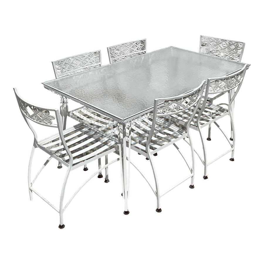 Vintage Regency Outdoor Cast Aluminum Dining Set of 7 added by Abigail Glenn