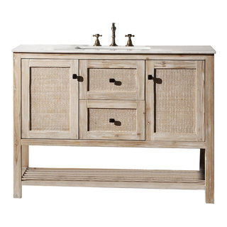 Solid Wood Sink Vanity With Marble Top, 48" - Farmhouse - Bathroom Vanities And Sink Consoles - by Legion Furniture | Houzz added by Kate Lynn Nemett