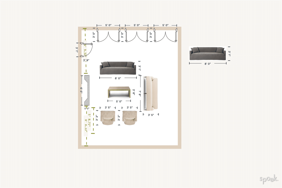 Dining Room Floor Plan designed by Lindsay Broadbent