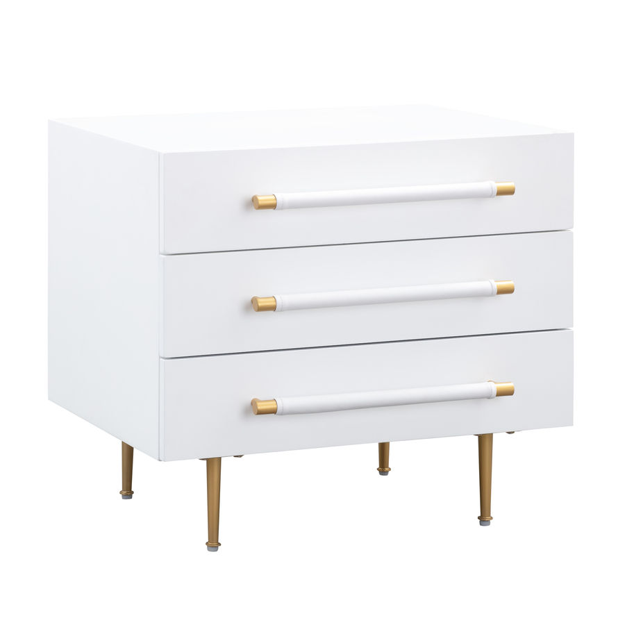 Trident White Nightstand - TOV Furniture added by Lauren Houston