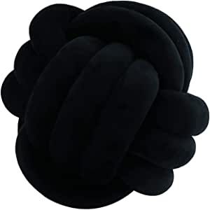 Super Soft Knot Ball Pillow Velvet Round Throw Pillow Decorative Knotted Pillow for Home Sofa & Bedroom Decor(Black, 10.6'') added by Lauren Houston