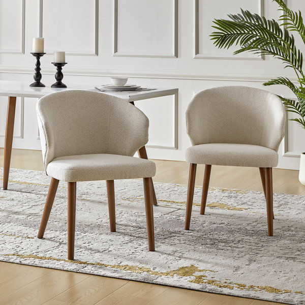Brexten Wing Back Side Dining Chair with Solid Wood Legs added by Cassondra Tracey