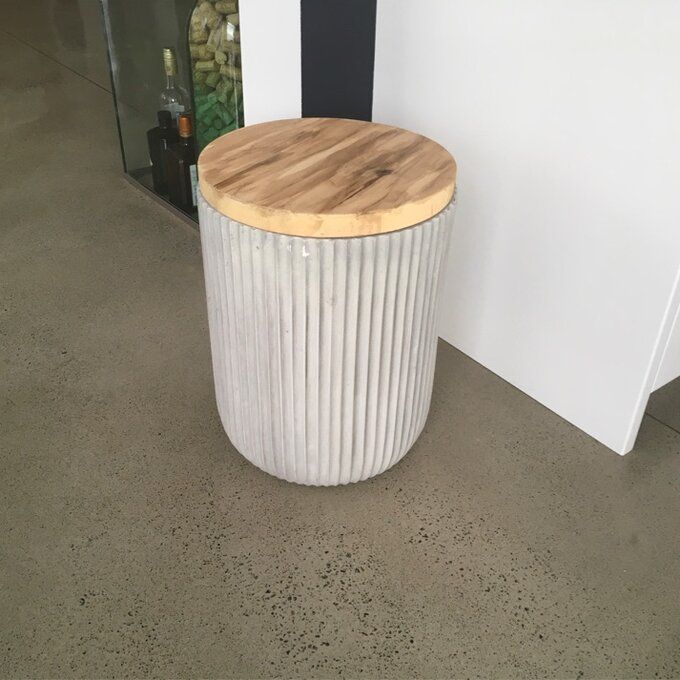 Tommen Cement Outdoor Side Table added by Katie Carpenter