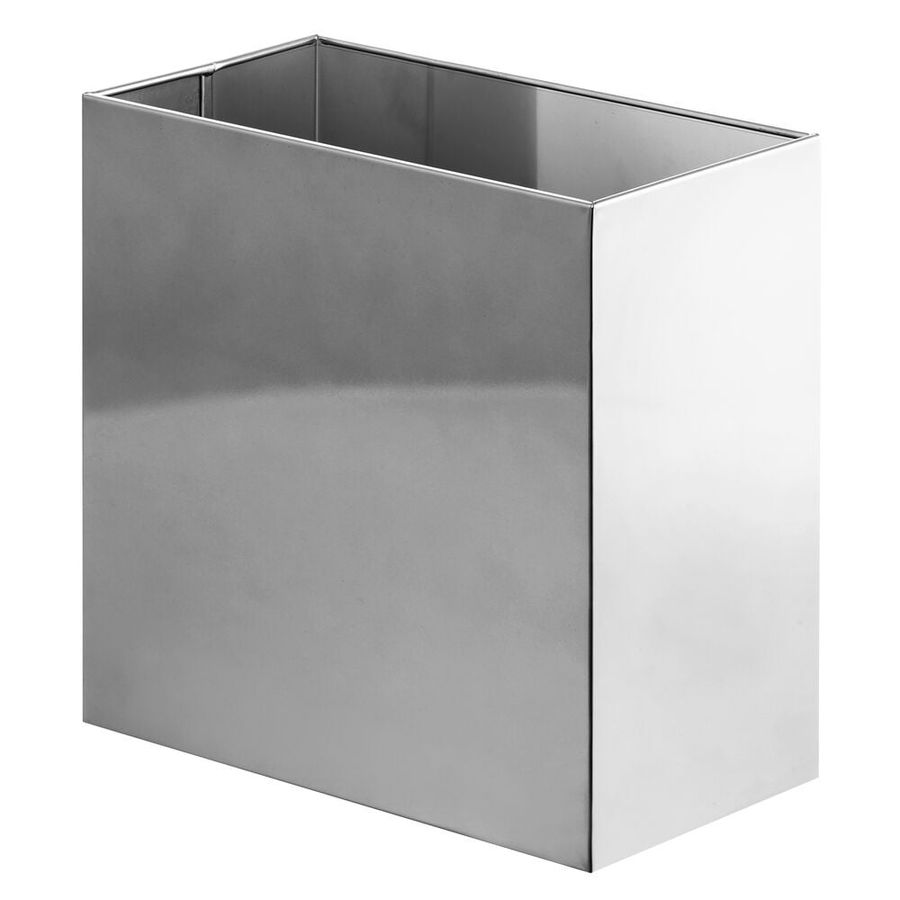 mDesign Small Steel Rectangular 2.4 Gal. Bathroom Trash Can Wastebasket, Chrome - Walmart.com added by Sarah Jackson