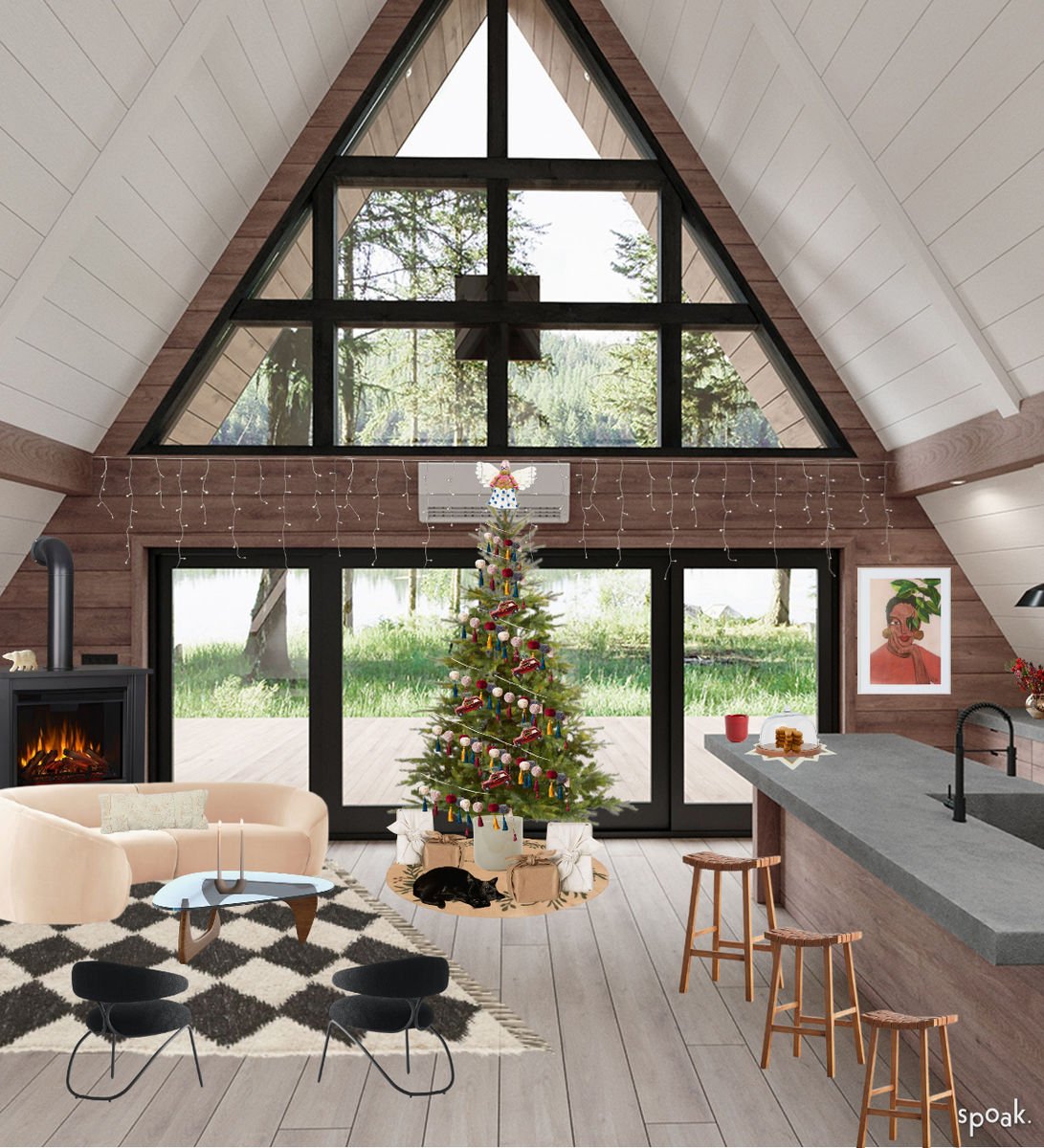 Green Living Room Ideas designed by Emily Warburton
