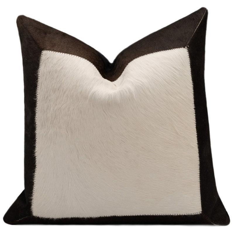 Canvello Genuine Cowhide Leather Decorative Throw Pillows - Handmade Patchwork Boho Accent Pillows For Sofa, Couch, Bed, Chair - Western Southwestern Farmhouse Pillow Covers With Feather Down Insert Included | Wayfair added by Samantha Elizabeth