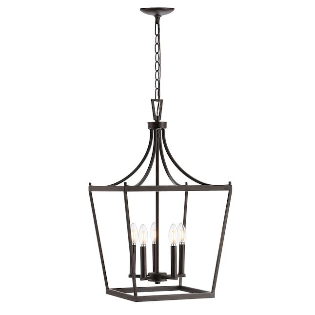 Safavieh Kenris 5-Light Oil Rubbed Bronze (Black) Rustic Lantern LED Hanging Pendant Light added by Alex Grey