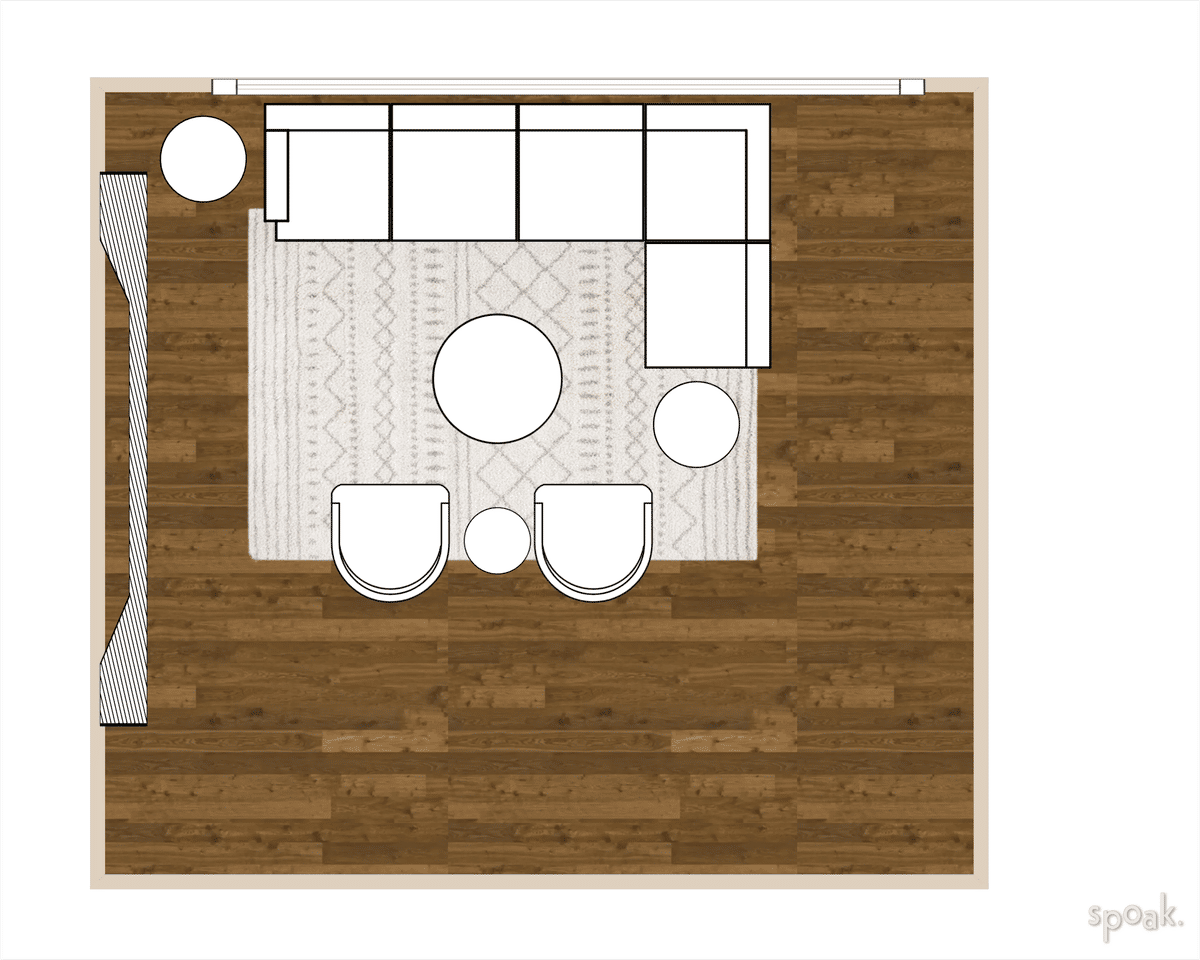 Living Room Plan designed by Daniela Ulloa Villarreal