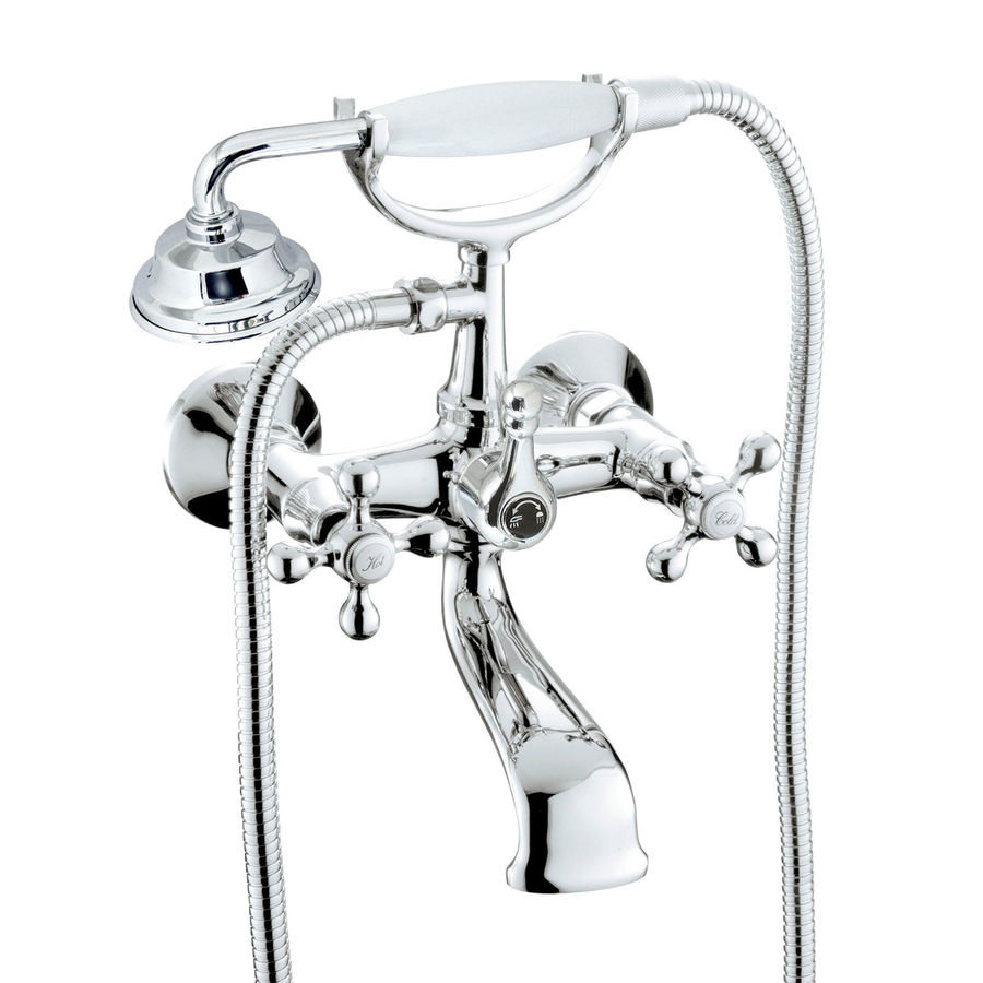 European Antique Style Tub & Shower Mixer with Hand Shower Set - Cross Handles added by Chelsea Dickson
