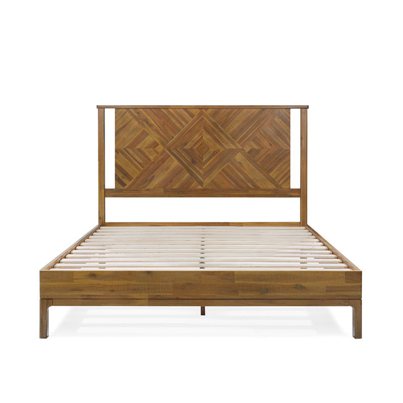 Ethan Solid Wood Platform Bed with Headboard, Rustic Bed Frame added by Janae Sullivan