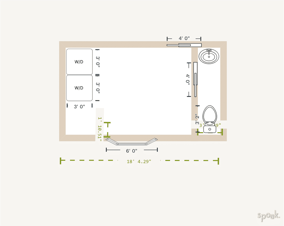 Laundry Room Floor Plan designed by Amber Zimmer