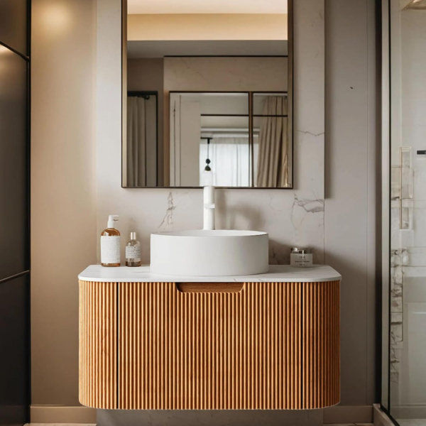 30" Small Wall Mounted Floating Bathroom Vanity with Large Drawer, No Assembly Required added by Lindsay Schultz