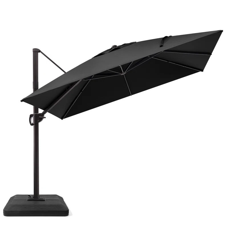 Demarea 144'' x 108'' Rectangular Cantilever Umbrella with Crank Lift , Counter Weights Included added by Bobby Nix