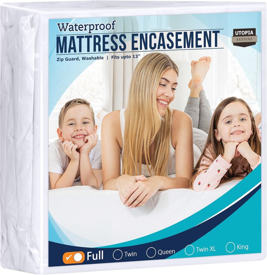 Utopia Bedding Zippered Mattress Encasement Full, 100% Waterproof Bed Bug and Dust Mite Proof Mattress Protector, Absorbent Six-Sided Mattress Cover added by Ruthann R