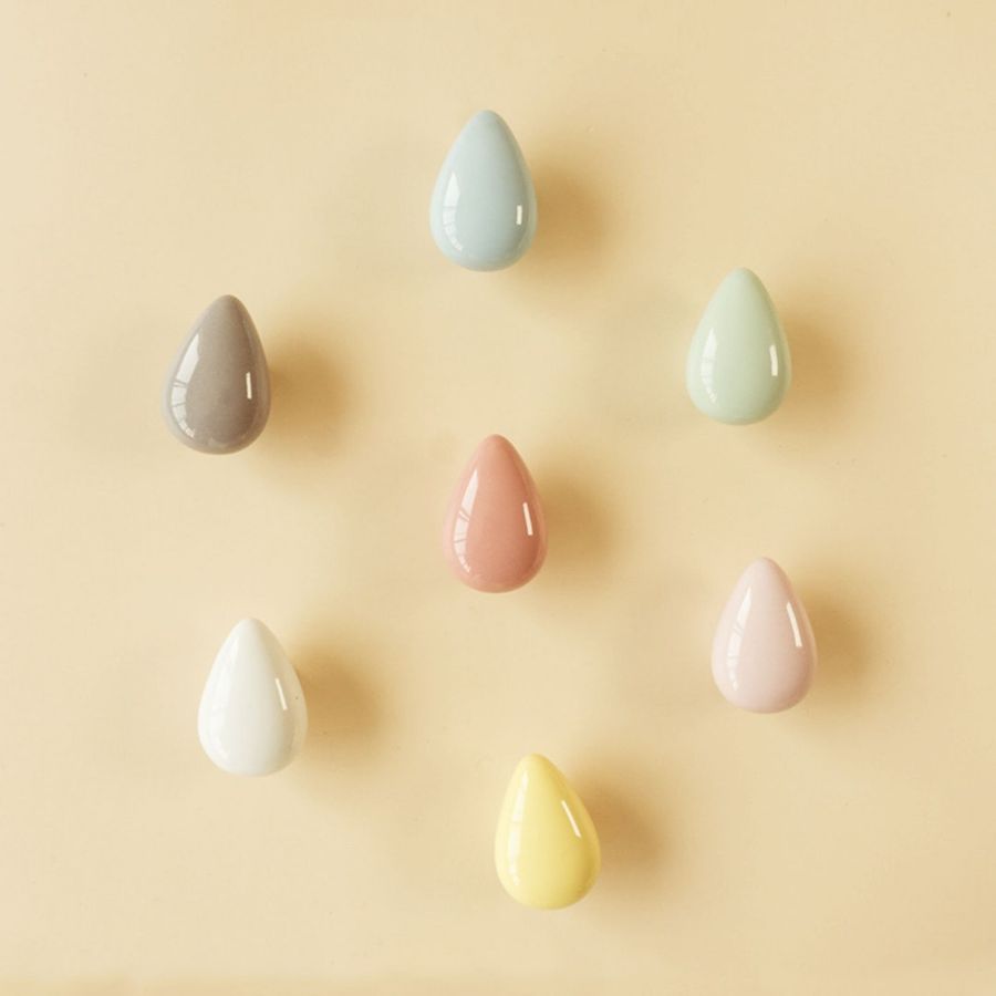 Colorful Raindrop Ceramic Knobs Dresser Knobs Gift Decorative Knobs Nursery Drawer Knobs White Blue Green Pink Yellow Knobs for Kids LBFEEL - Etsy added by Sarah Jackson