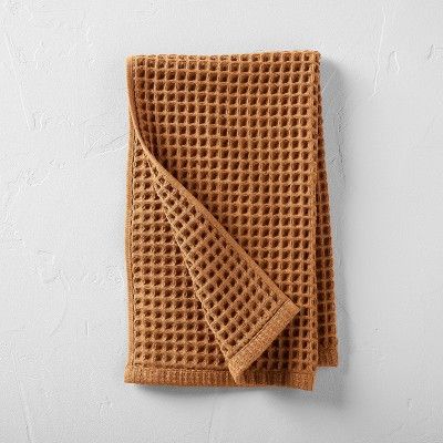 Waffle Hand Towel Warm Brown - Casaluna™: 100% Cotton, Pre Washed, Lightweight 300-450 GSM, OEKO-TEX Certified added by Sunny Karges