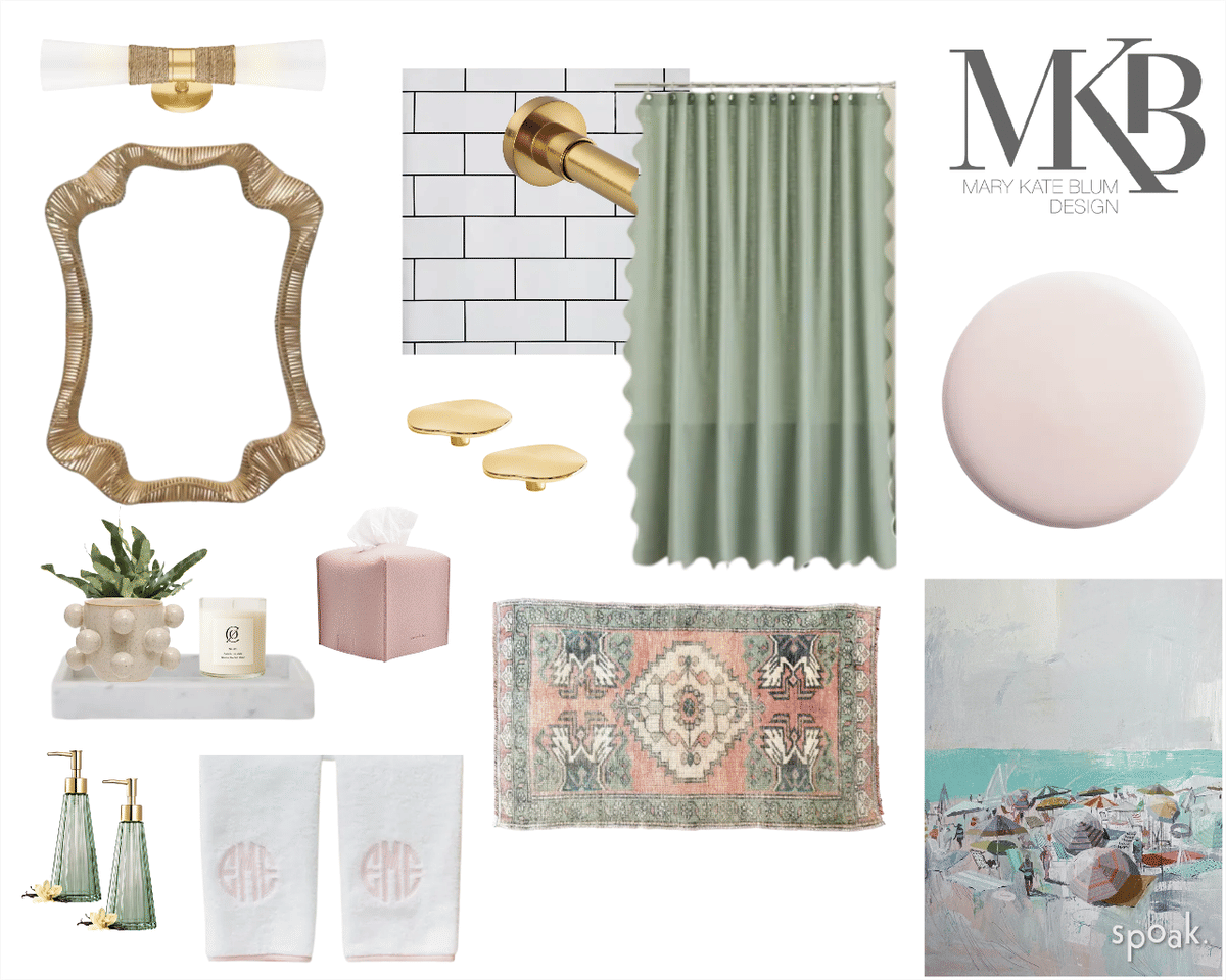 Glam Bathroom Inspiration designed by Mary Kate Blum