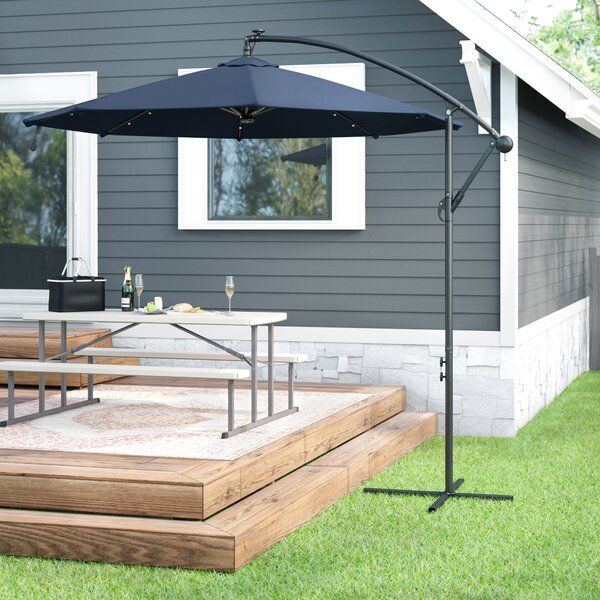 Eli 115.2'' Lighted Cantilever Umbrella added by Nomadic Nooks